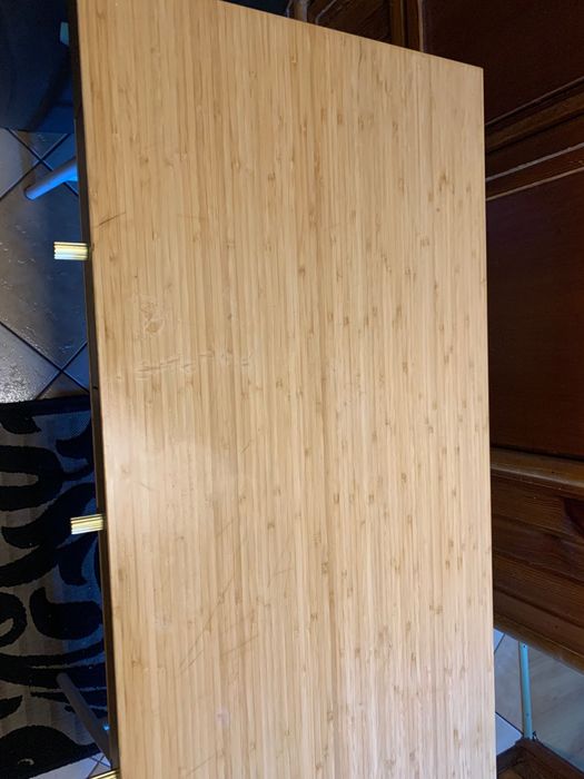 ikea lillesen biurko bambus