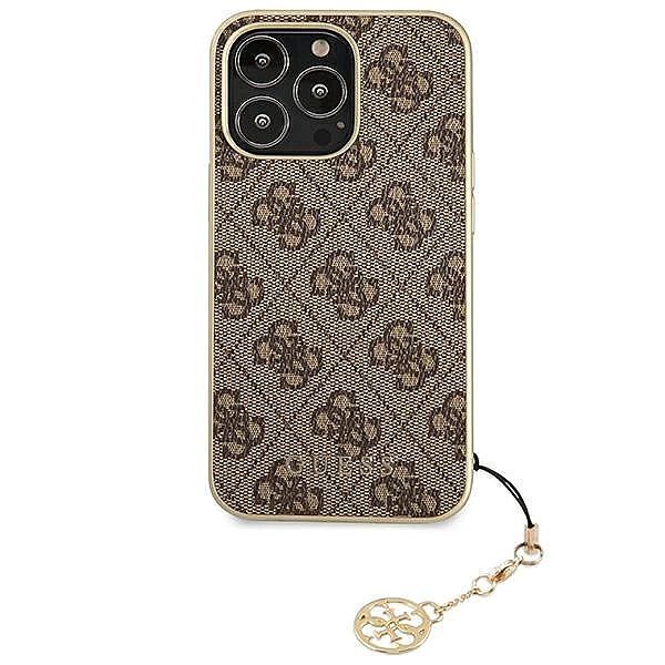 Etui Guess 4g Charms Collection na iPhone 13 Pro Max - brązowe
