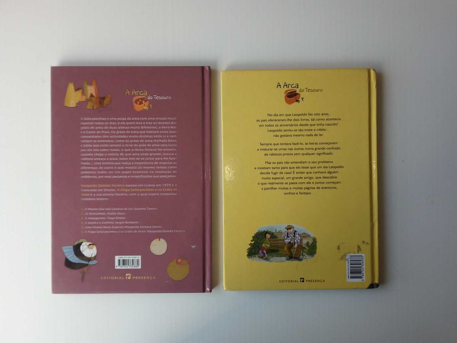 Livros "A Pulga Salta-Pocinhas e..." e "O Menino que n Gostava de Ler"