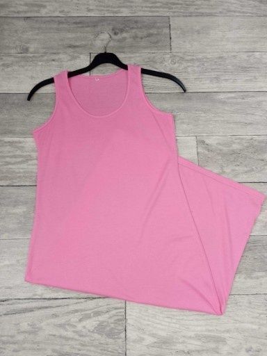 Długa bluzka sukienka różowa damska 38