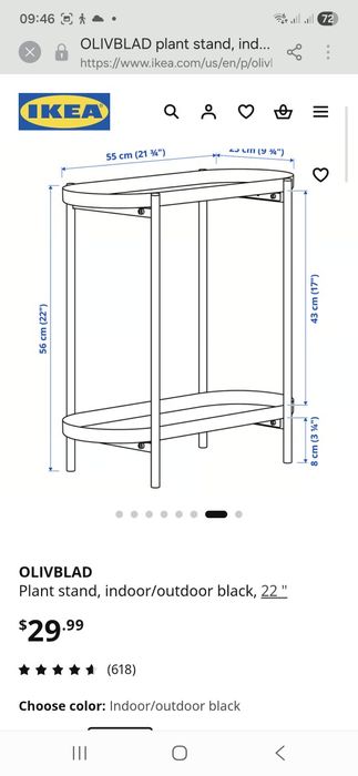 Suporte para plantas Olivblad da IKEA em metal branco/ 15€ para 2