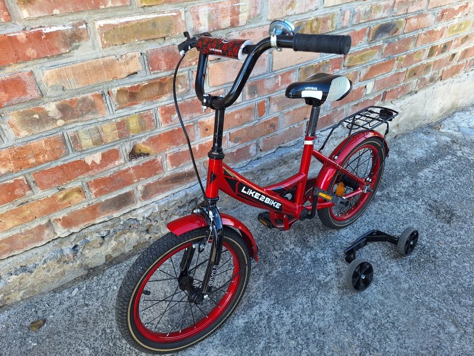 Дитячий велосипед Like2bike Sky 16 дюймів з багажником (Червоний)
