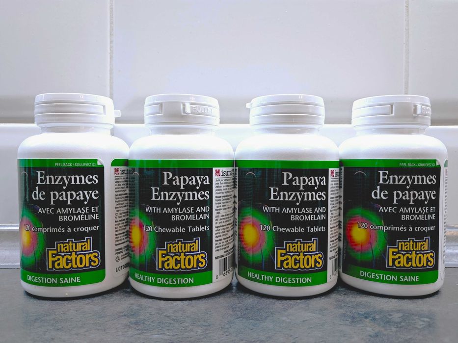 Natural Factors, Papaya Enzymes (120 таб.), ферменты папайи, энзимы