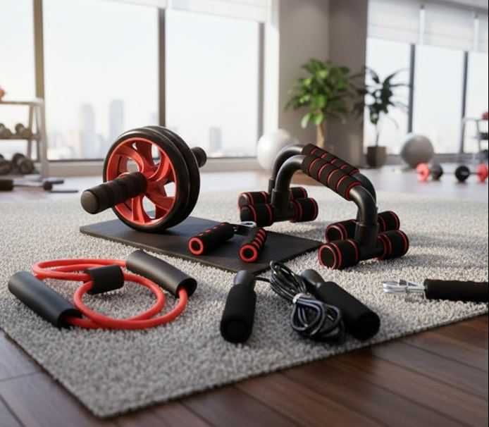 Твій міні-зал вдома! Набір 7в1: для преса, рук та тіла. В наявності