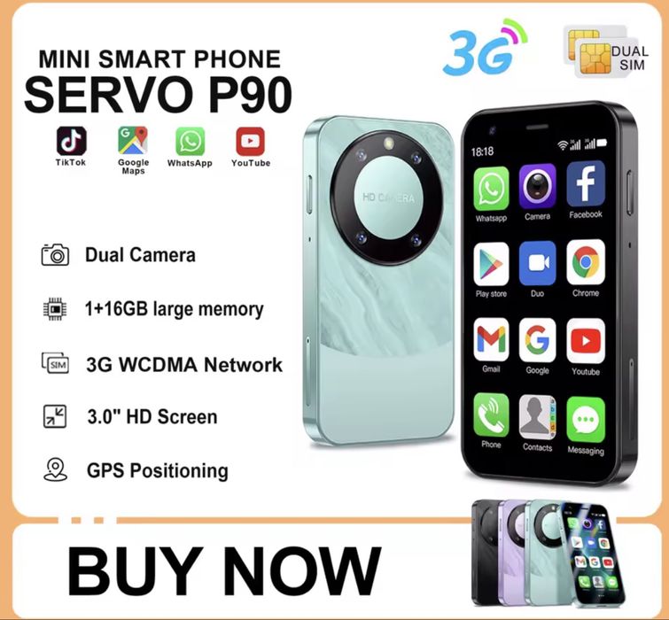 Новий  міні смартфон servo P90 2 sim