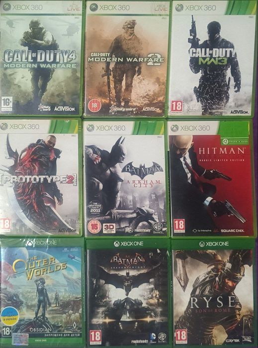 Диски для Xbox 360/Xbox One Prototype Call of Duty Batman Ryse
