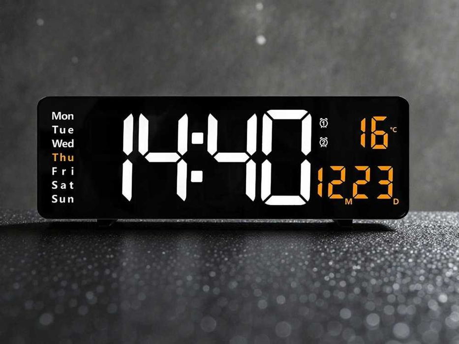 DUŻY Zegar Elektroniczny Led 39cm – idealny do domu i biura