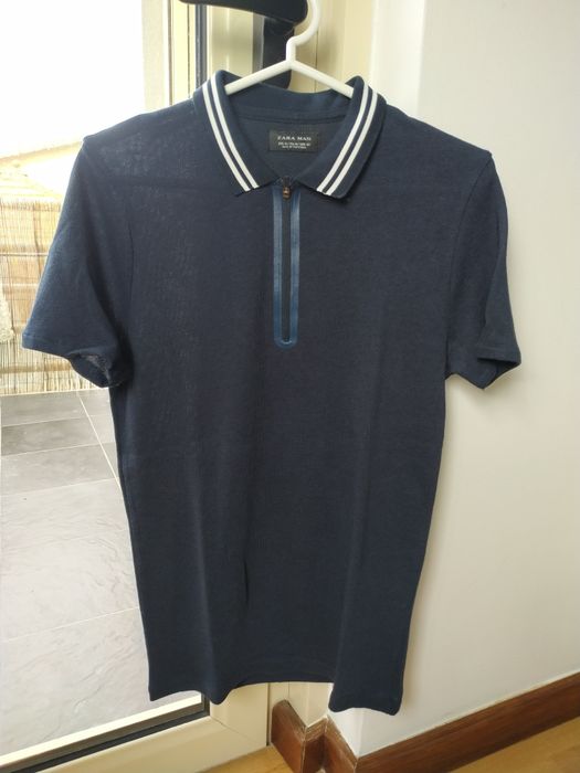 Pólo azul-marinho da Zara