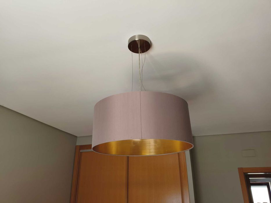 Candeeiro de Teto Suspenso Eglo Maserlo (Cappuccino/Dourado) – Ø 53 cm