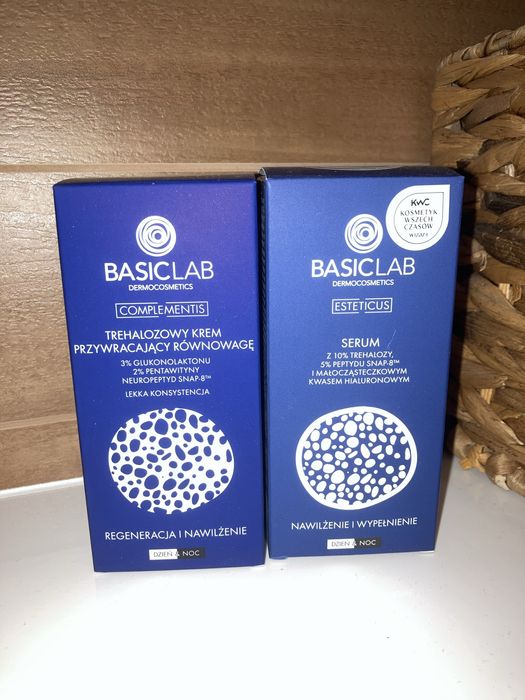Basiclab trehalozowy krem i serum 10% i 5% peptydu snap-8