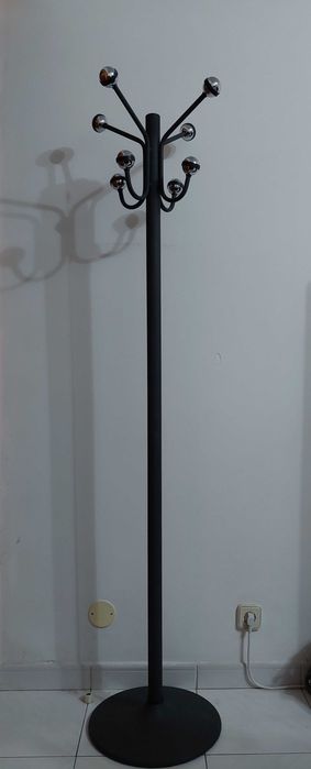 Bengaleiro Cabideiro de pé Cilindro H-12 - 8 ganchos. Grafite metal