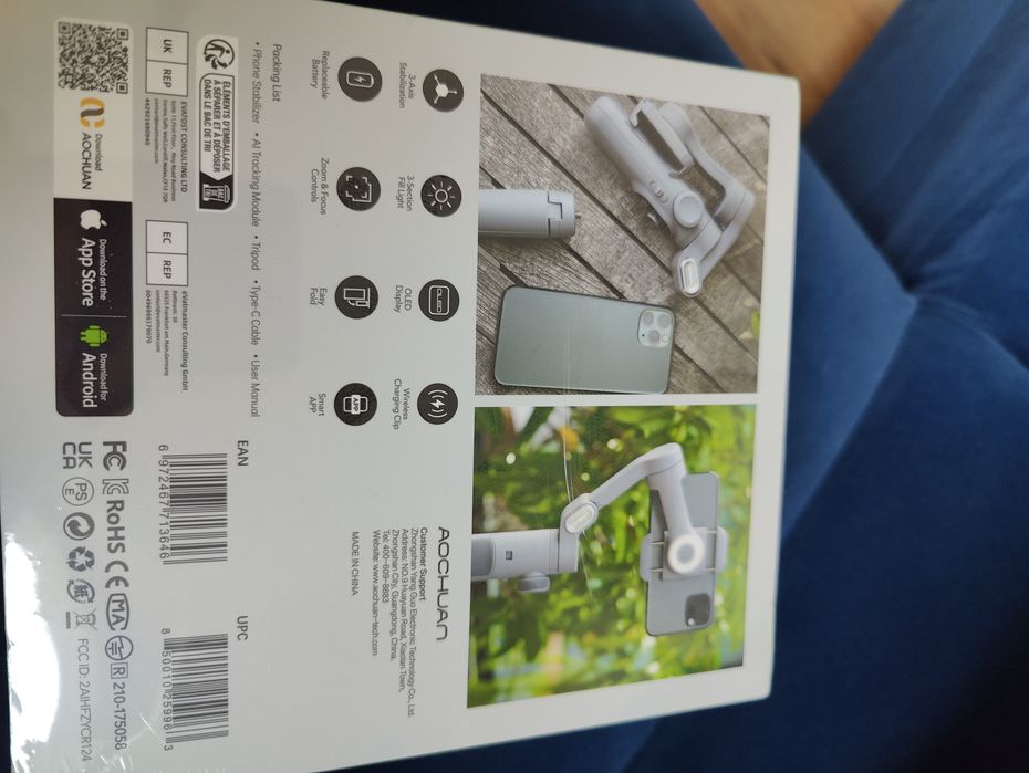 Gimbal 3-osiowy AOCHUAN Smart X Pro do telefonu nowy z gwarancją