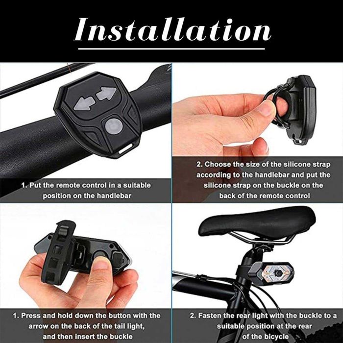 Piscas LED impermeável bicicleta trotinete bat.750mAh usb c/comando