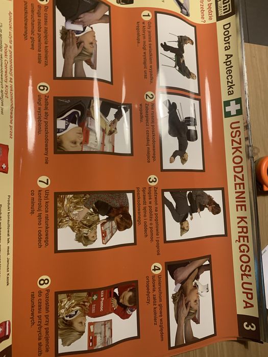 Plakat ( 6 sztuk) instrukcja pierwsza pomoc