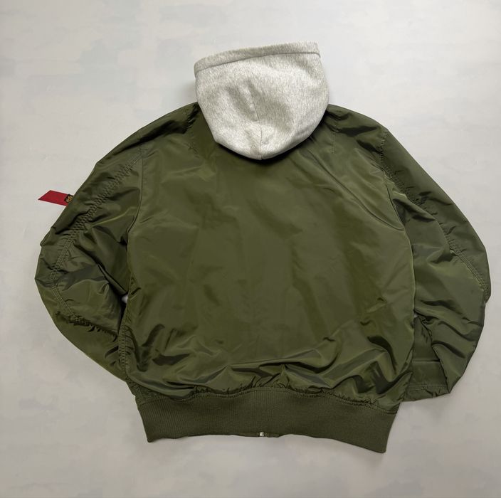 Куртка Alpha Industries MA-1 TT Hood - Dark Green size XL — zdjęcie 4