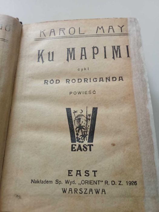 Karol May Ku Mapimi wydanie z roku 1926