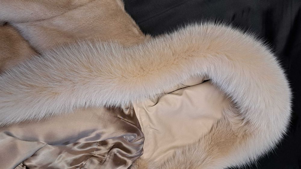 Futro z norek (kolor szampański)