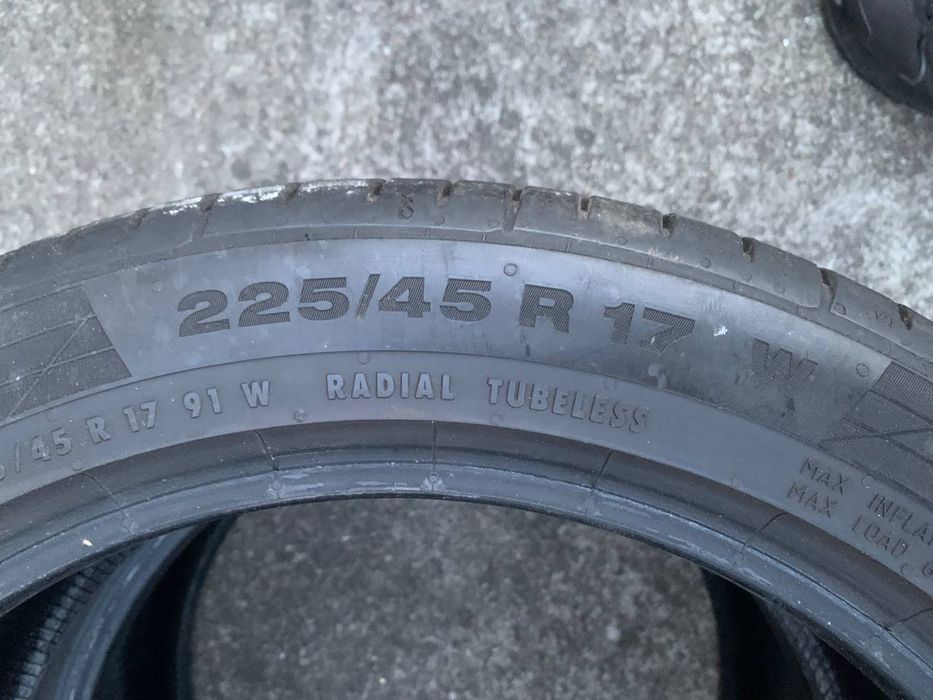 Opony 225/45R17 Continental 6mm lato
