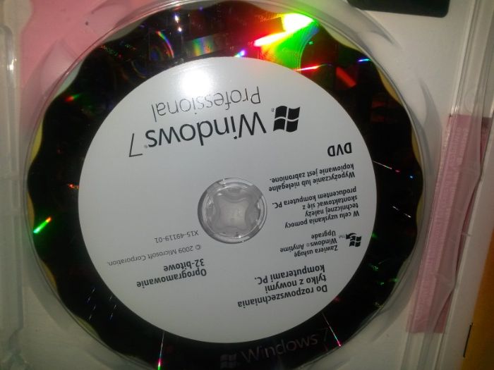 Płyta instalacyjna Windows 7 Professional