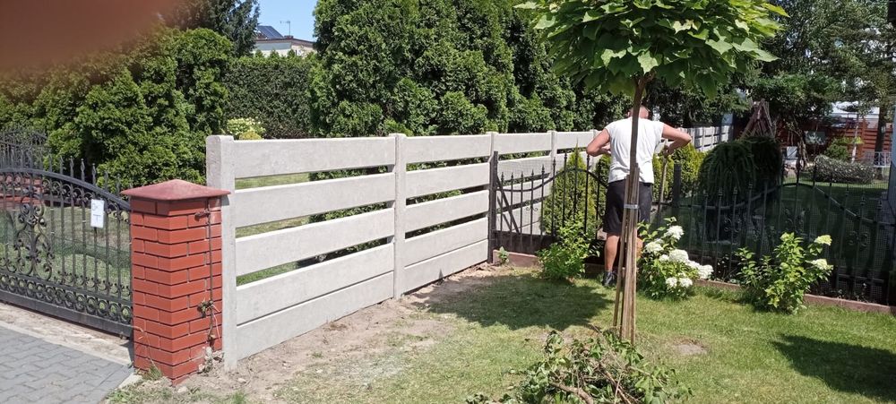 Ogrodzenia betonowe, beton ogrodzenie płoty montaż