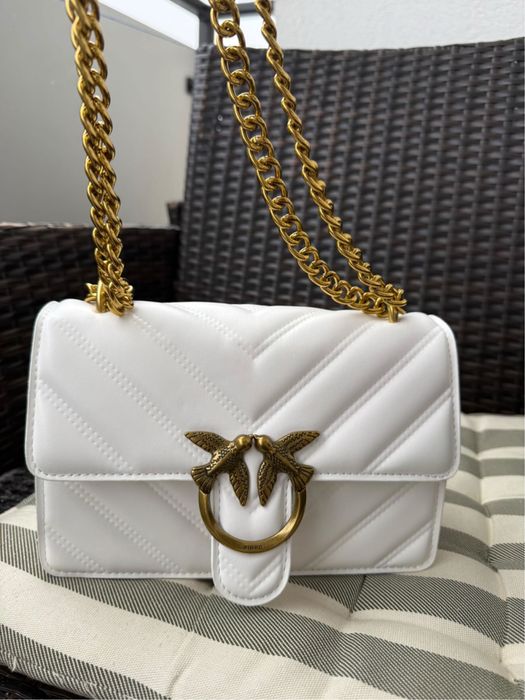 Torebka PINKO love puff bag biala nowa