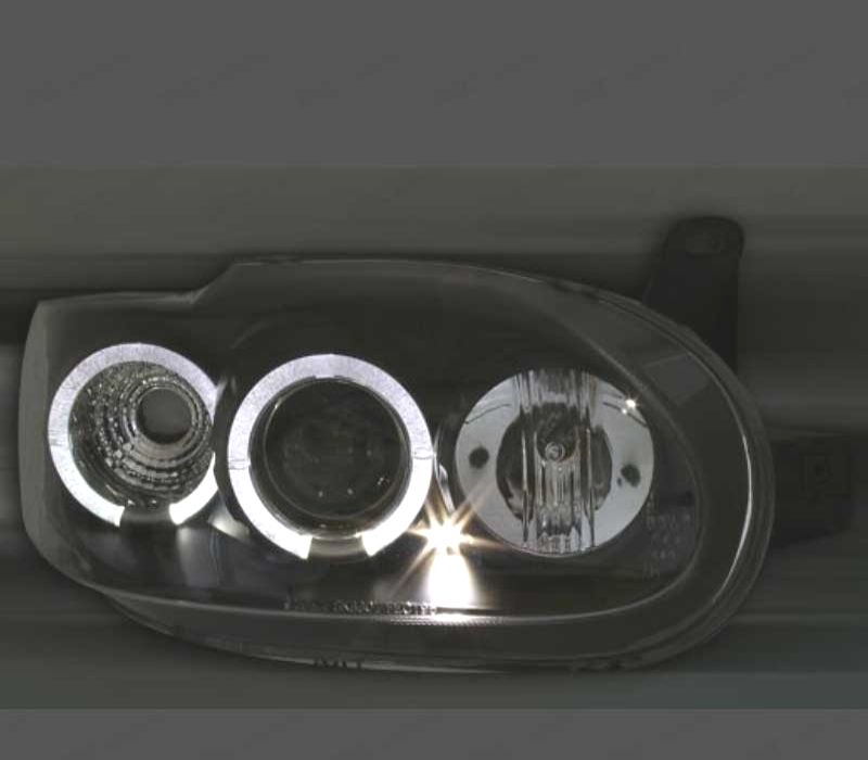 FARÓIS FORD ESCORT 95-00 ANGEL EYES FUNDO PRETO