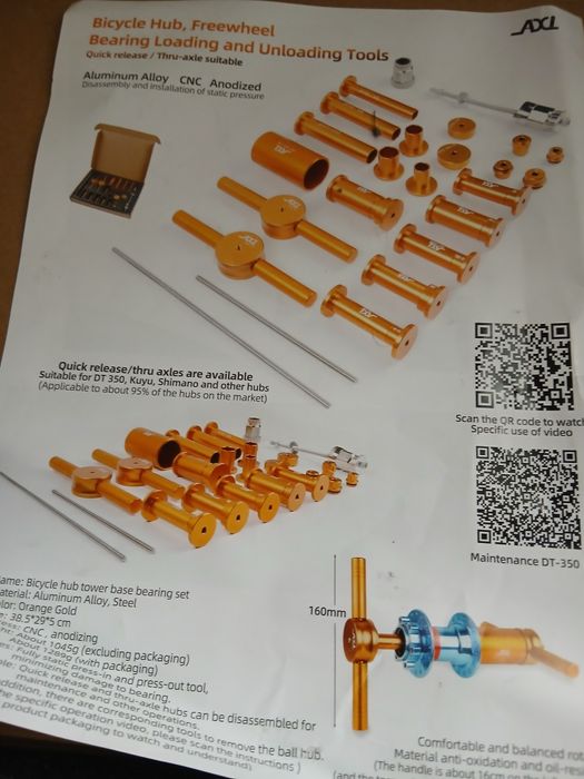 KIt de ferramentas para montagem e desmontagem de rolamentos NOVO