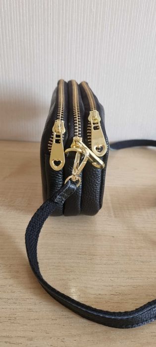 Сумка-кошелек из натуральной кожи через плечо