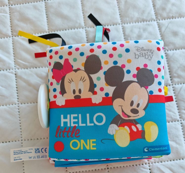 Książeczka dla niemowląt dzieci sensoryczna Miki Disney Nowa
