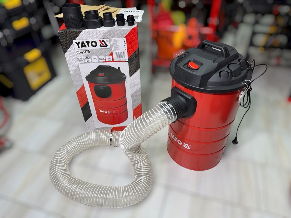 Пылесос для отвода стружки Стружкоотсос YATO YT-85770 - бак 120 л, гибкий шланг Ø 100 мм, 1200 Вт