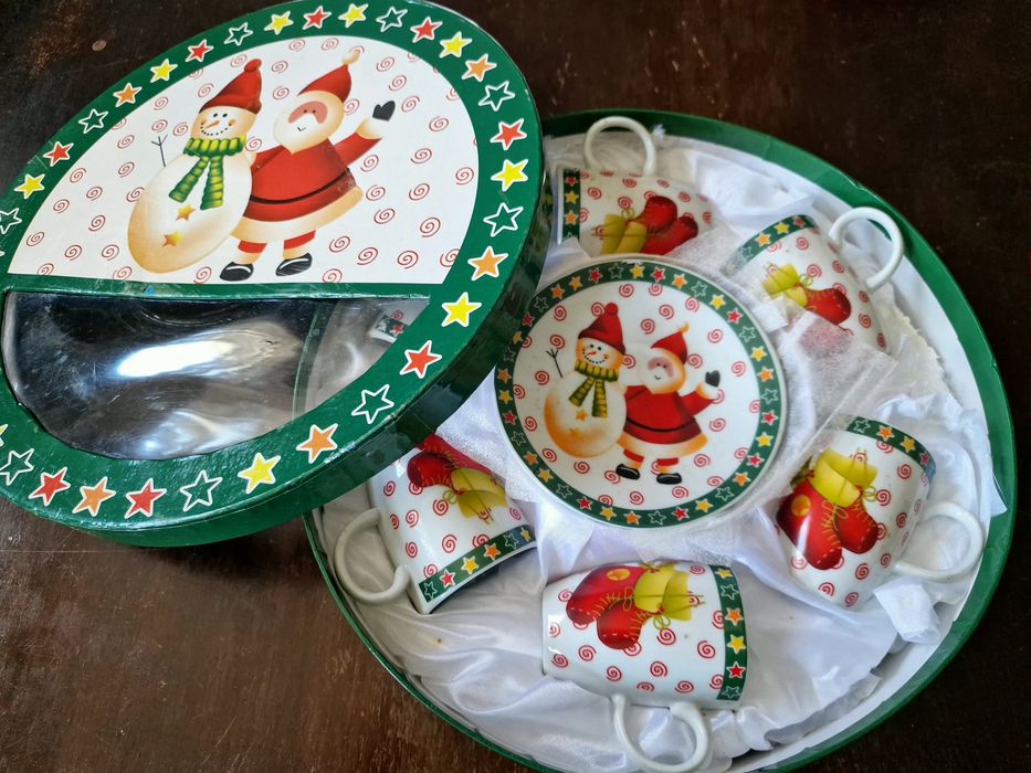 Conjunto 6 chávena de café com motivos de  Natal da Anilar