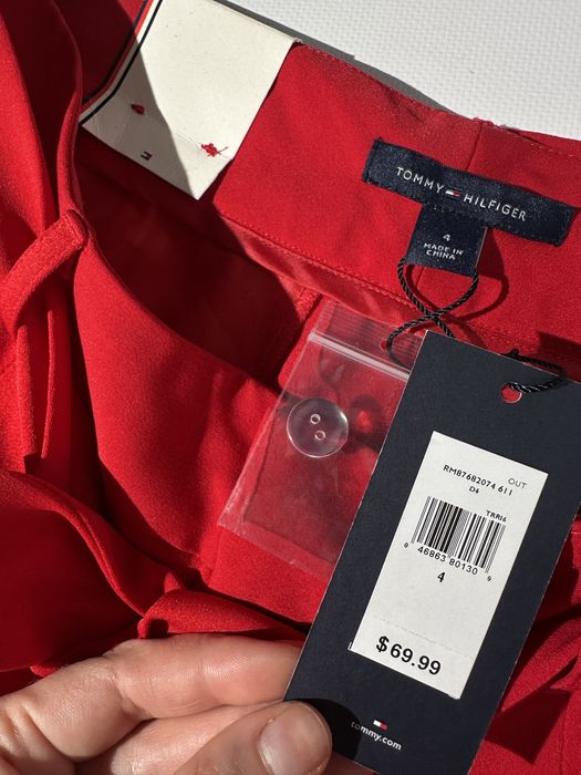 Красные Брюки кюлоты Tommy Hilfiger
