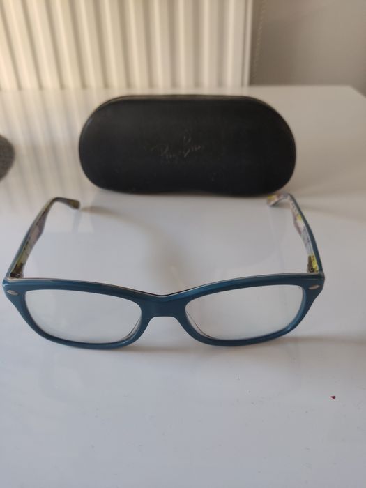 Okulary korekcyjne RayBan 5228 ze szkłami -1 blue antyrelfeks