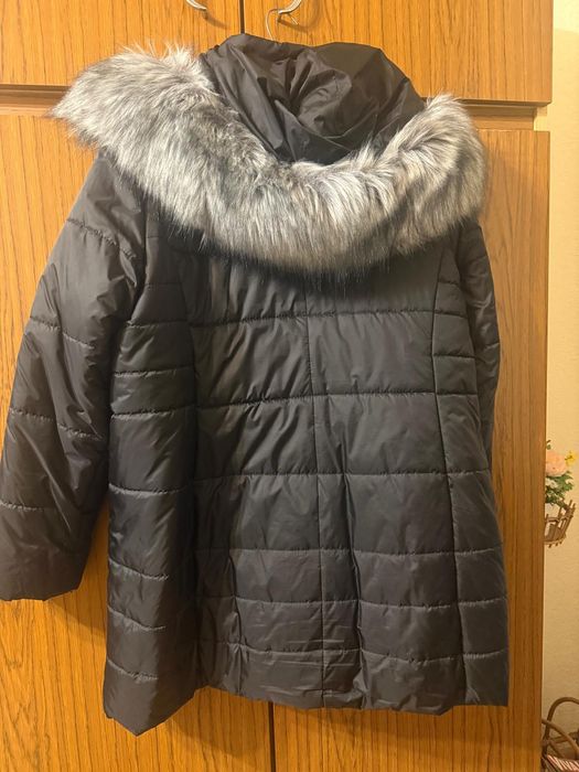 Ciemnogranatowa zimowa kurtka damska