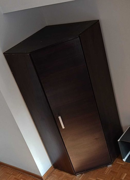 Duża ładna szafa narożna Wenge półki wieszaki ogromna - odbiór Fordon