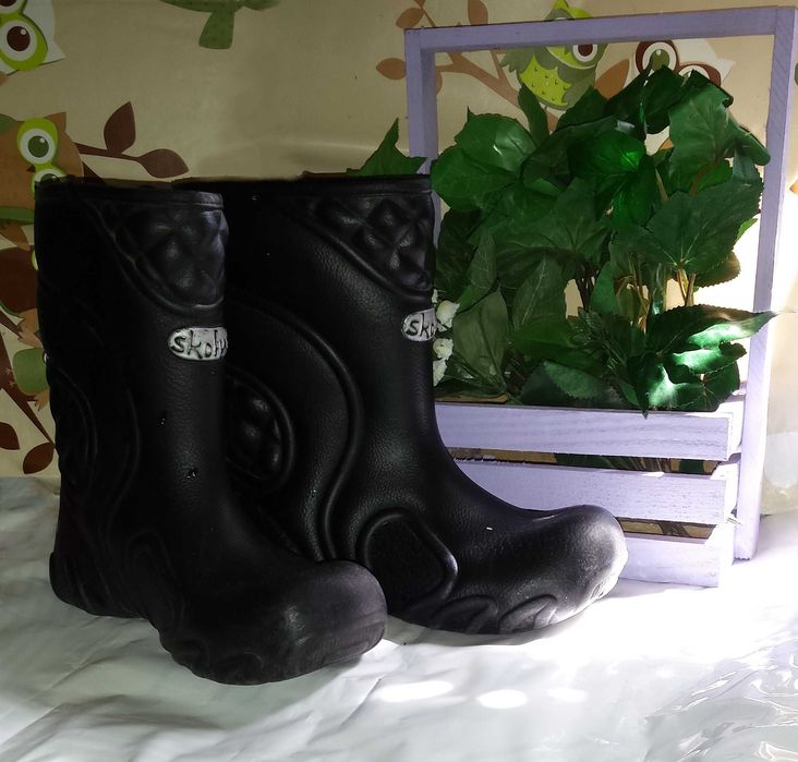 Детская обувь Демисезонные тёплые Резиновые сапоги Krofus размер 32