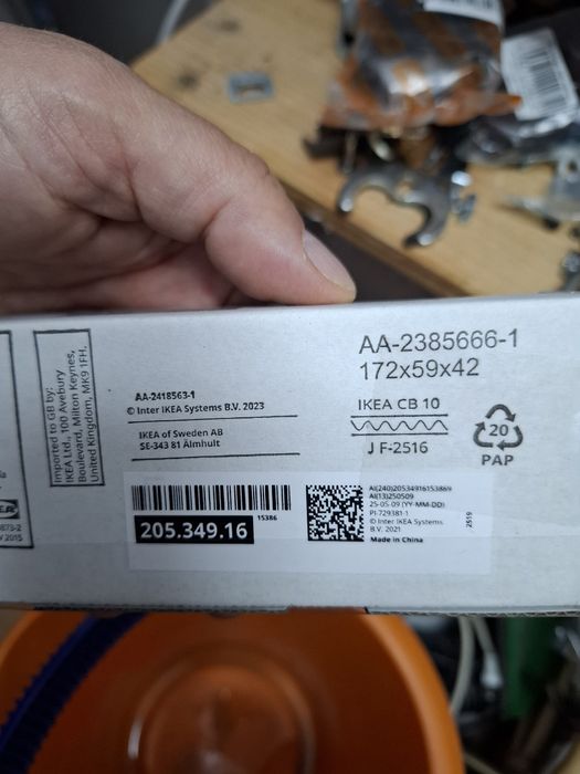 Ikea Almaan 2x nóżki nogi metalowe inox regulowane 12-20cm