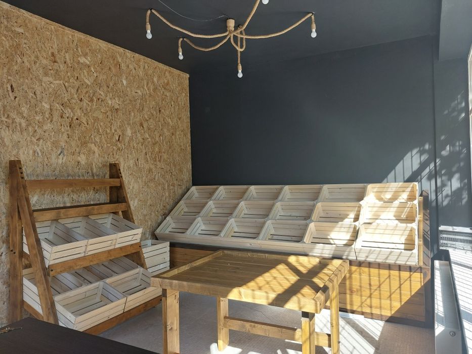 Regał sklepowy porządny x grubego drewna