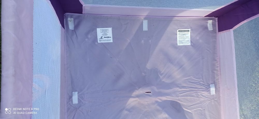 Kojec dziecięcy turystyczny Caretero Quadra | fioletowy / róż.