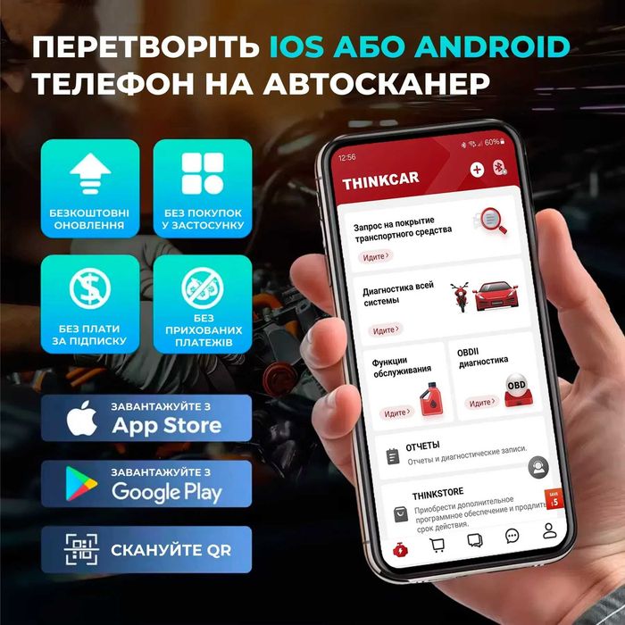 Автосканер Thinkcar ScanMate для Android, IOS СТО автосканер