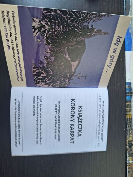 Korona Karpat . Książeczka