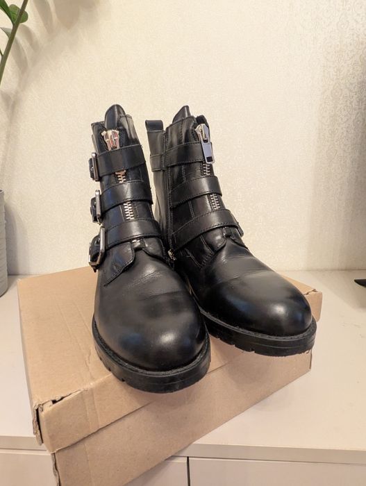 Gino Rossi черевики сапожки ботинки шкіряні демісезонні демі осінні