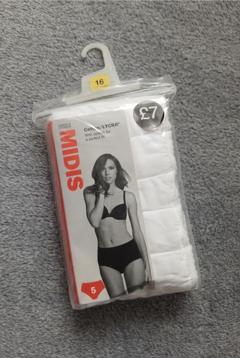 Набір жіночіх трусиків Marks &Spencer р. 16 Full Briefs, midis