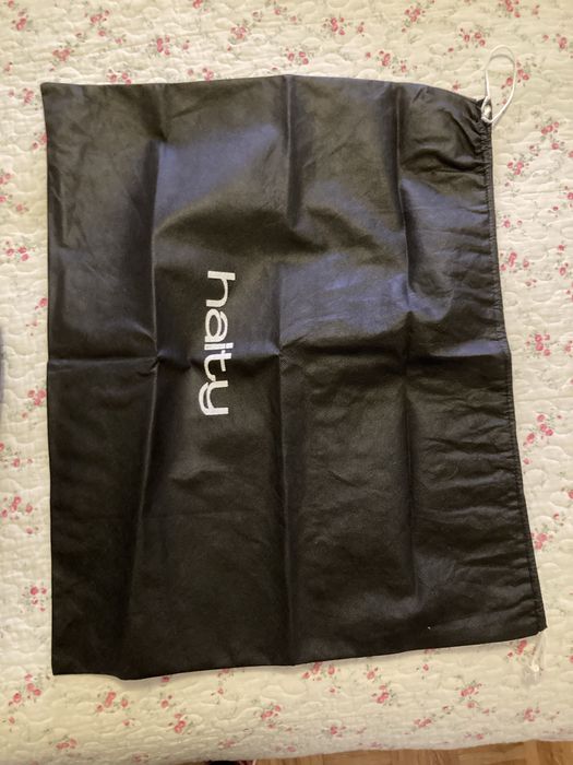 Carteira / mala pele pura preta mulher Haity
