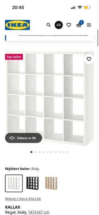 regał ikea biały modułowy kallax