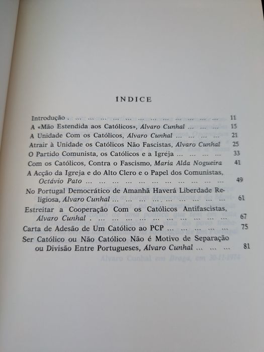 Comunistas e Católicos Cadernos do PCP