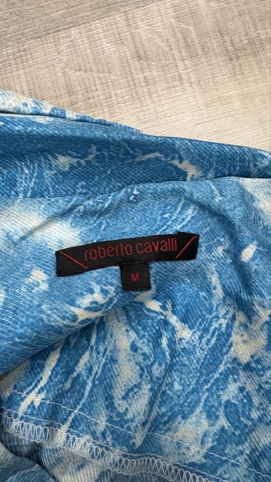Camisa mulher azul roberto cavalli