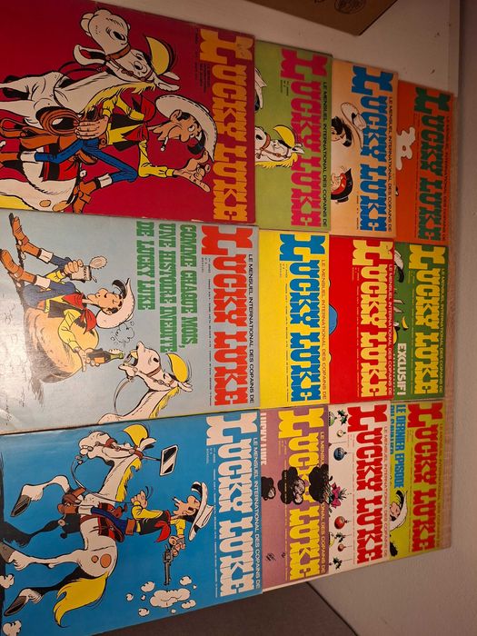 Coleção completa Lucky Luke – Edição original francesa (1974) – 12 volumes – Excelente estado