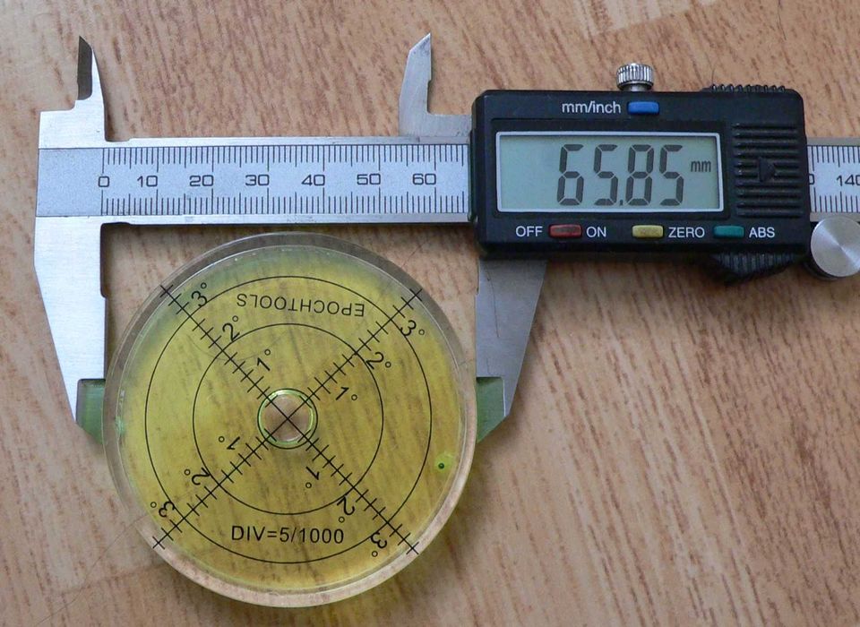 Креномер, уровень пузырьковый 3градуса, размеры 65x10 мм