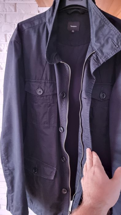 Parka, płaszcz krótki. Pranie nieużywany. Czarny. Rozmiar XL.